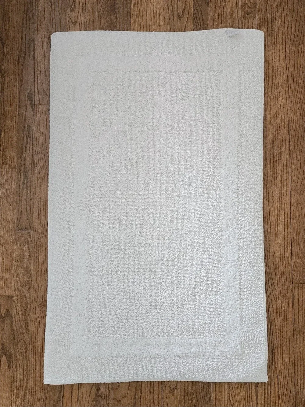 Restoration Hardware White Plush Cotton Large Bath Mat Bathroom Rug 30